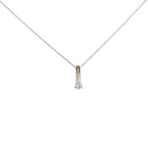14k White Gold .20ct H VS2 Round Diamond Solitaire Necklace